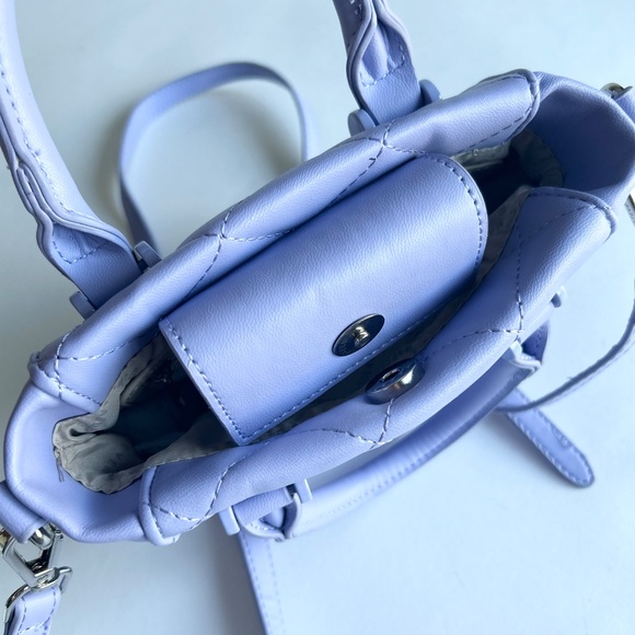 Steve Madden Lavender Polyurethane Quilted Leather Small Crossbody Shoulder Bag - Picture 11 of 15